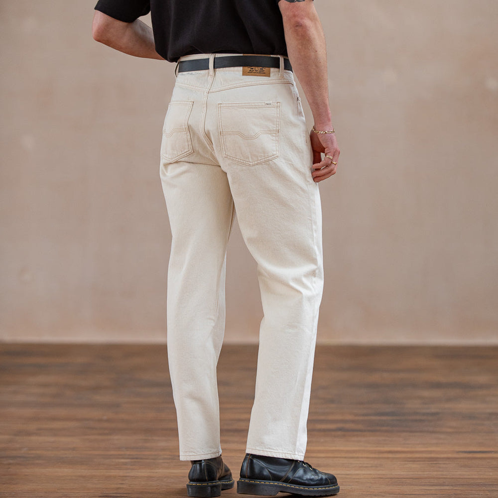 Ecru Joshua Denim Jean | P&Co Men's Bottoms ‐ P&Co - A Ecru Joshua Denim Jean | P&Co Men's Bottoms ‐ P&Co - A