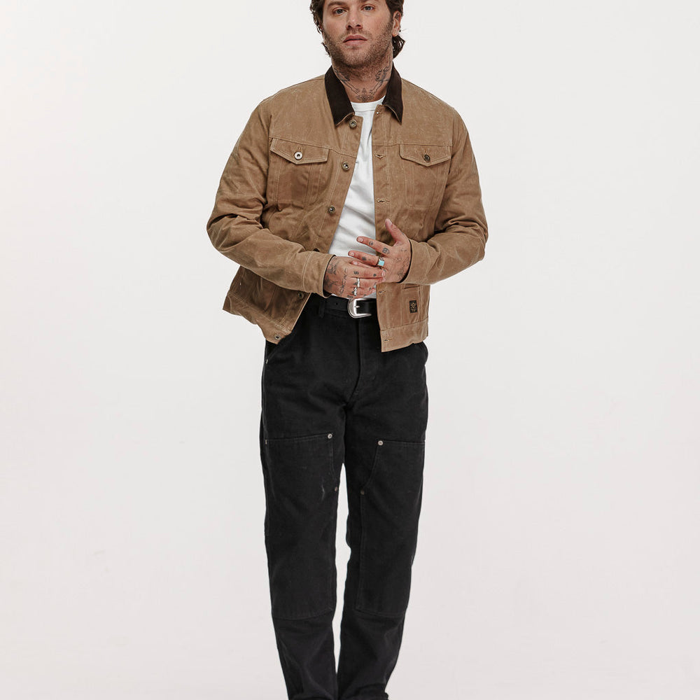 Wayfare Waxed Canvas Jacket Tan Men's Outerwear ‐ P&Co A