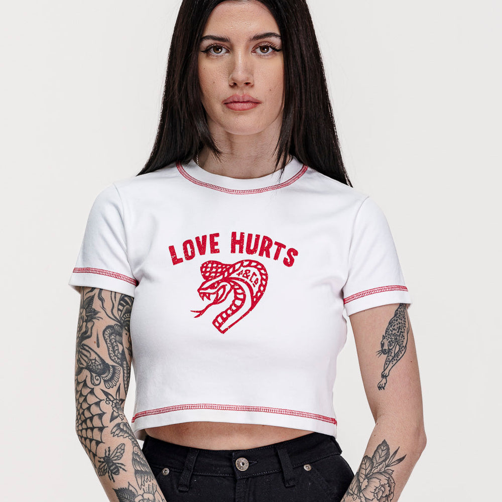 Love Hurts Baby T-Shirt - Off White