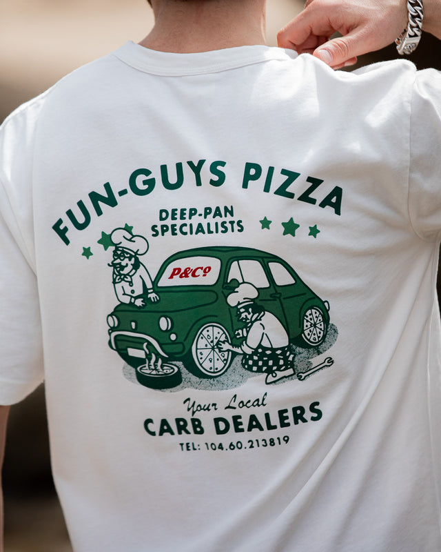 Fun Guys Pizza T-Shirt - Off White