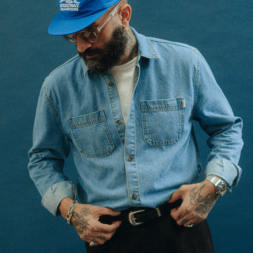Light Wash Denim Mason Shirt | Men