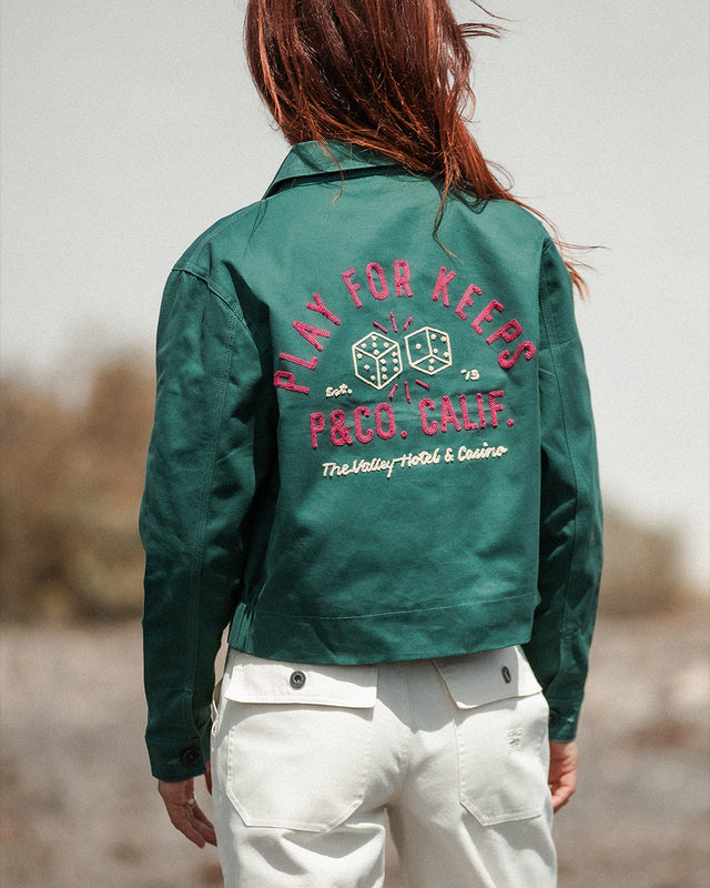 Play For Keeps Diner Jacket - Green