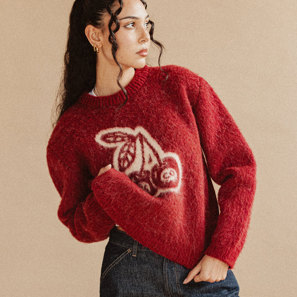 Cherry Red Bad Seed Knit | Women's Knitwear ‐ P&Co - A Mindset For