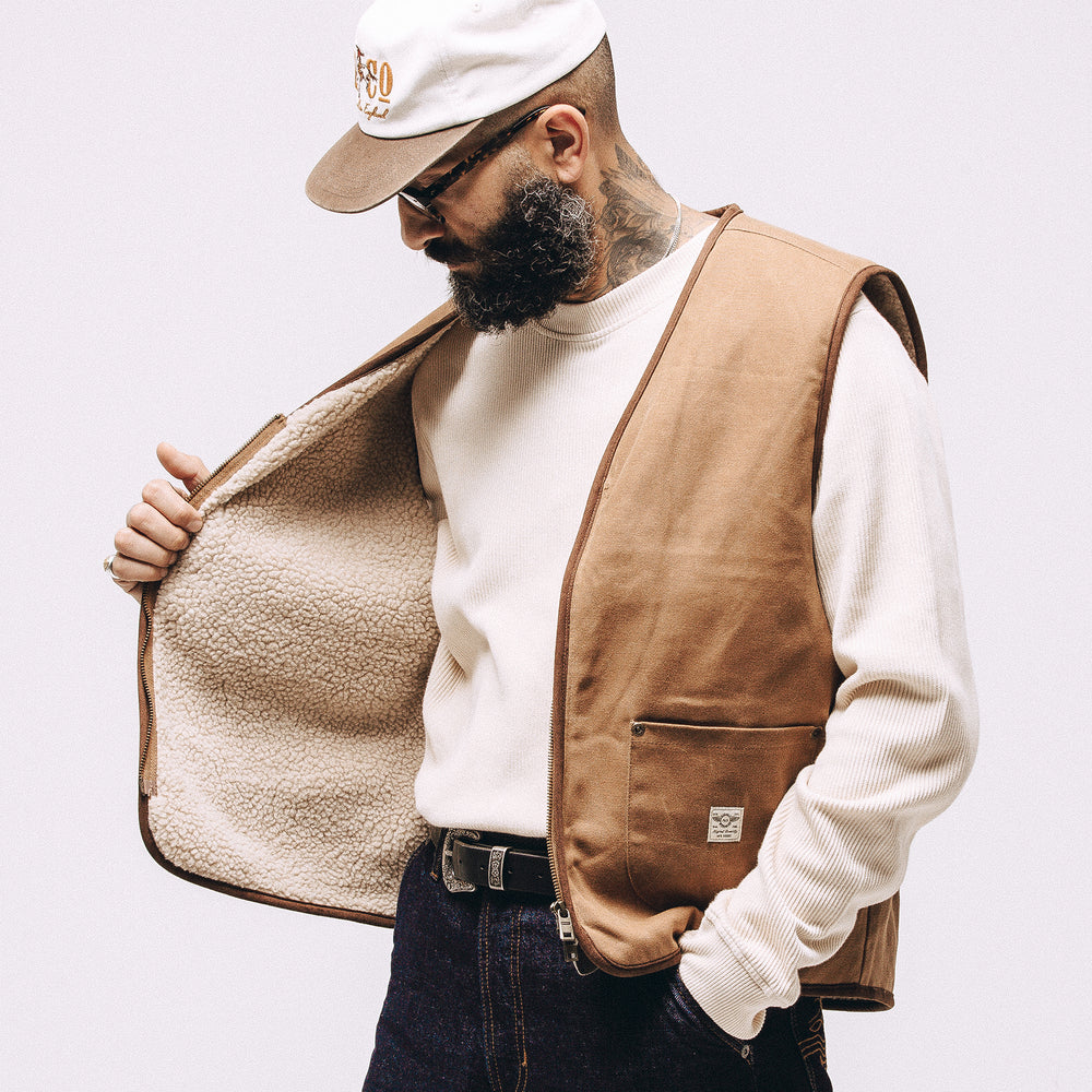 Tan Wayfinder Waxed Vest | Men's Outerwear ‐ P&Co - A Mindset For