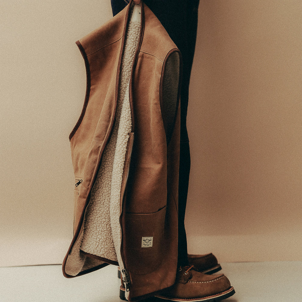 Tan Wayfinder Waxed Vest | Men's Outerwear ‐ P&Co - A Mindset For