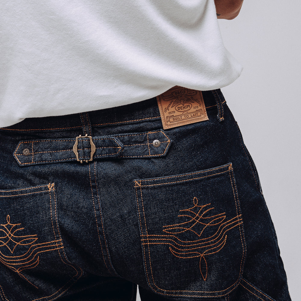 Indigo Raw Denim Carpenter Pants | Men's Bottoms ‐ P&Co - A