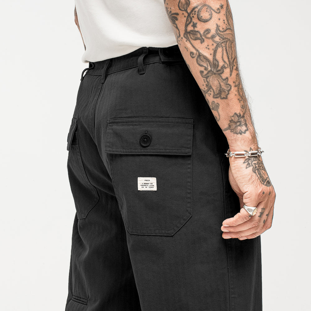 Service Fatigue Pants Black | Men's Trousers & Jeans ‐ P&Co - A