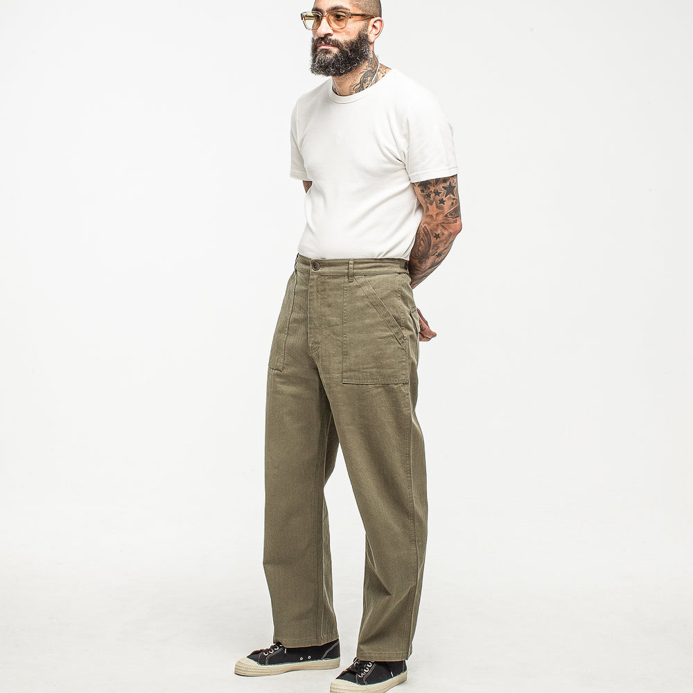 Service Fatigue Pants Olive | Men's Trousers & Jeans ‐ P&Co - A