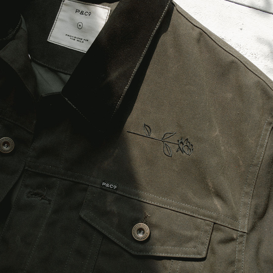 Waxed Canvas Jacket in Olive