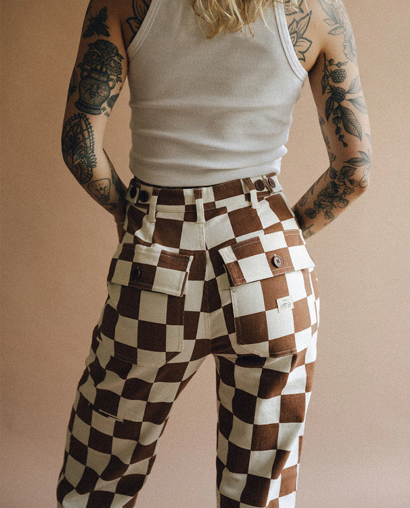 Women's Checkerboard Trousers
