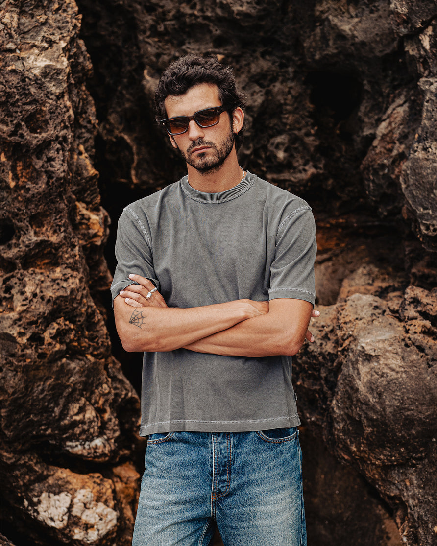 Essential Boxy T-Shirt - Faded Black