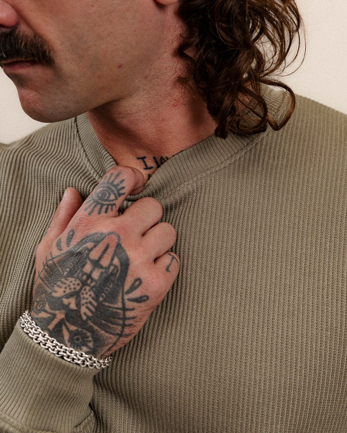 Crafted Ribbed Longsleeve - Olive