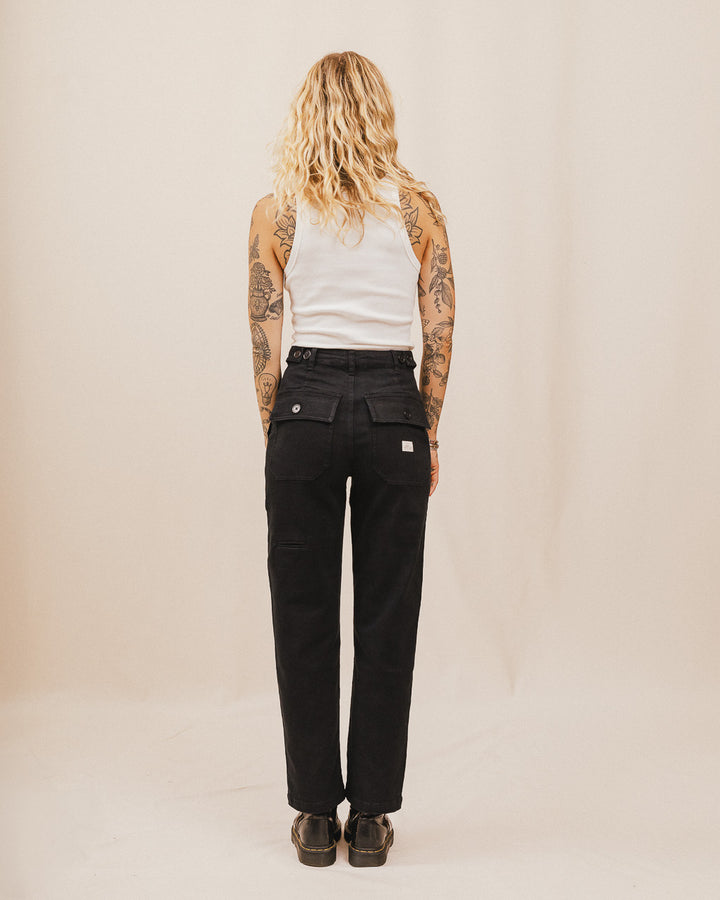 304 Fatigue Pants Black | Women’s High-waisted Pants – P&Co