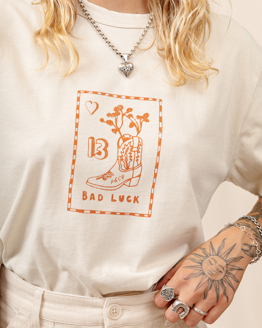 Bad Luck T-Shirt - Bone