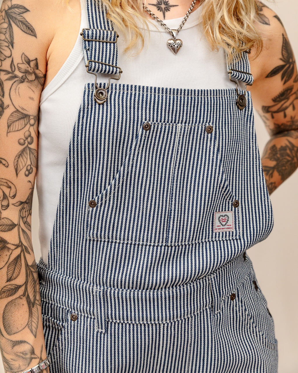 Railroad Dungarees - Indigo Hickory Stripe