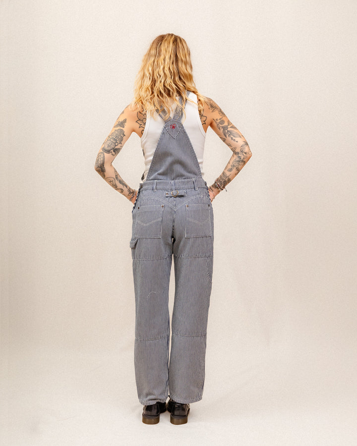 Railroad Dungarees - Indigo Hickory Stripe