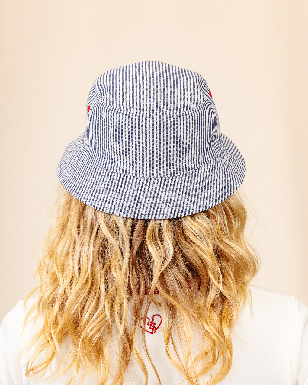 Hickory Stripe Reversible Margate Bucket Hat Unisex Headwear P Co