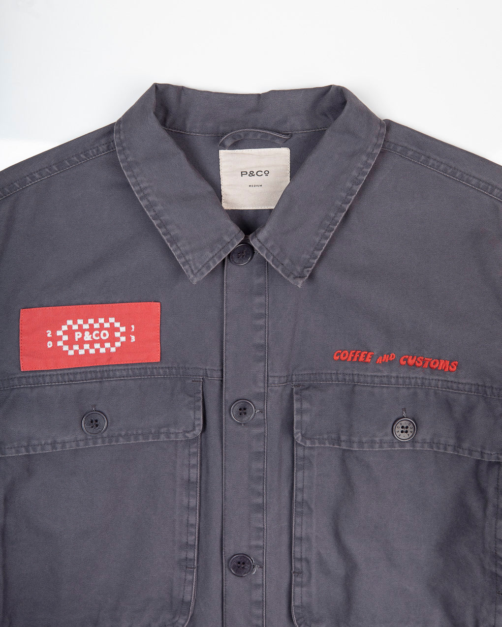 Coffee & Customs Uniform Overshirt - Washed Navy