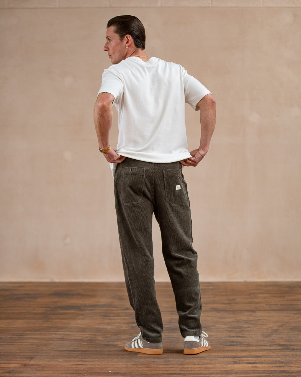 Cord Service Fatigue Pants - Woodland Green