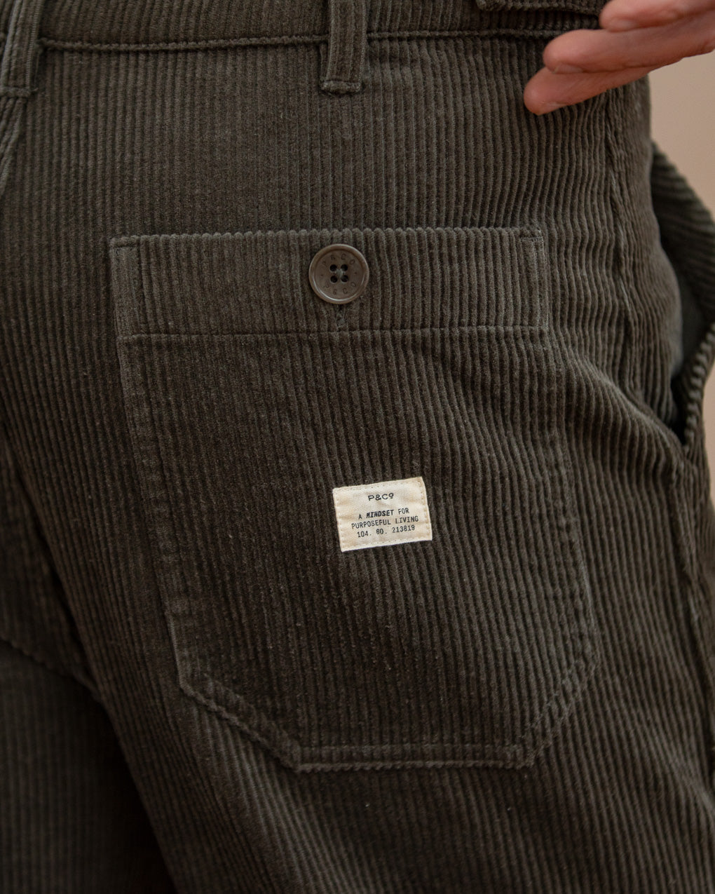 Cord Service Fatigue Pants - Woodland Green