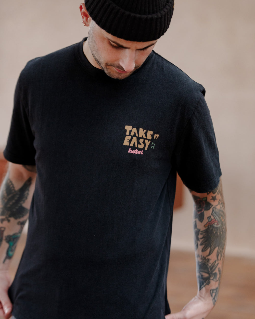 Take it Easy T-Shirt – verwaschenes Schwarz 