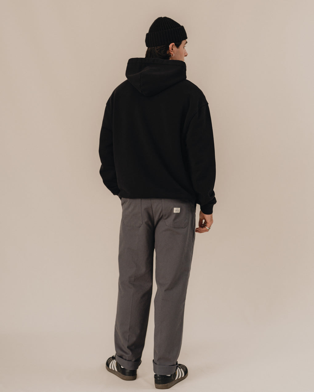 Carver Heavy Workwear Hoodie - Washed Black