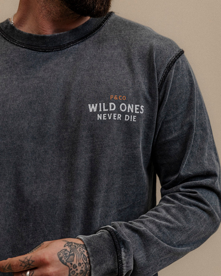 Wild Ones Boxy Longsleeve - Acid Wash