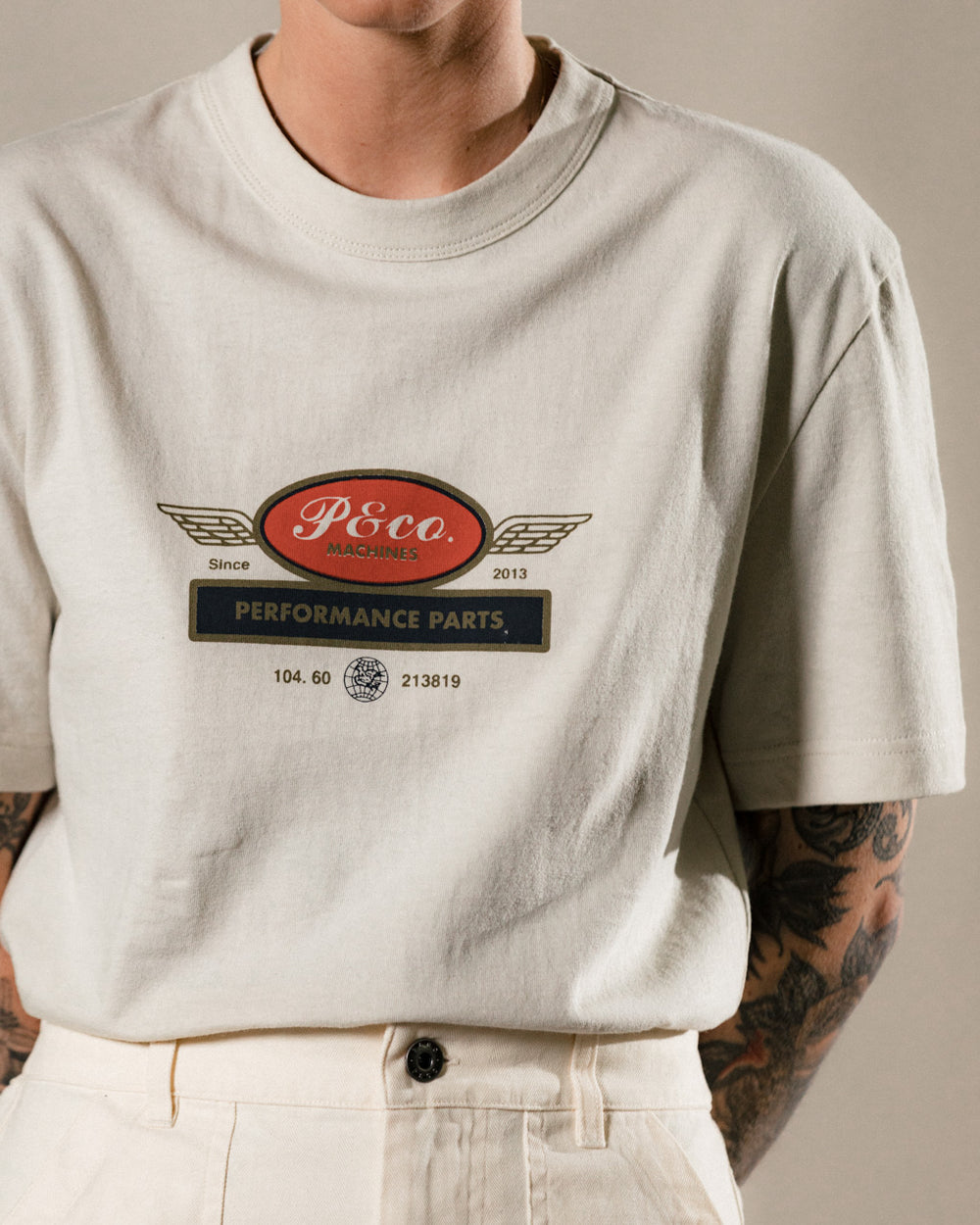 T-Shirt Performance Parts - Blanc Vintage 