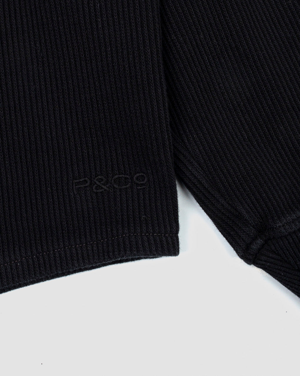 Crafted Ribbed Longsleeve - Washed Black