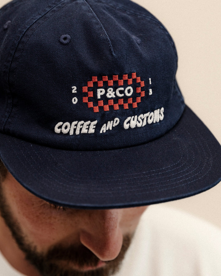 Coffee & Customs 5 Panel - Navy