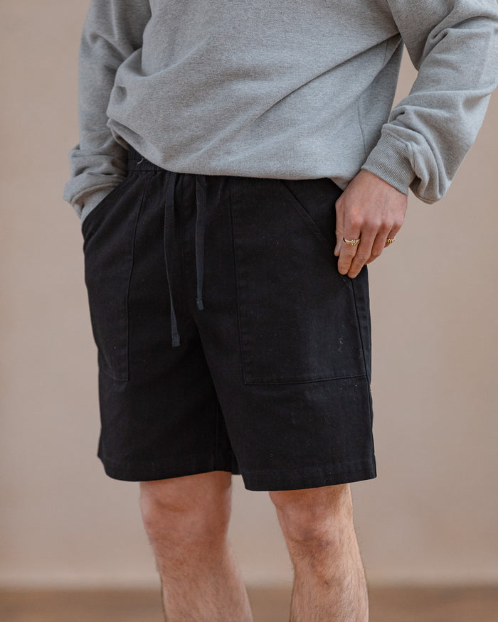 304 Service Fatigue Shorts - Washed Black