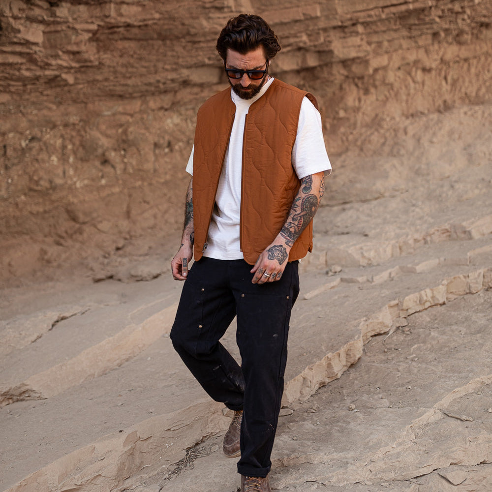 Rust Fern Quilted Liner Vest | Men's Outerwear & P&Co - A Mindset For ...