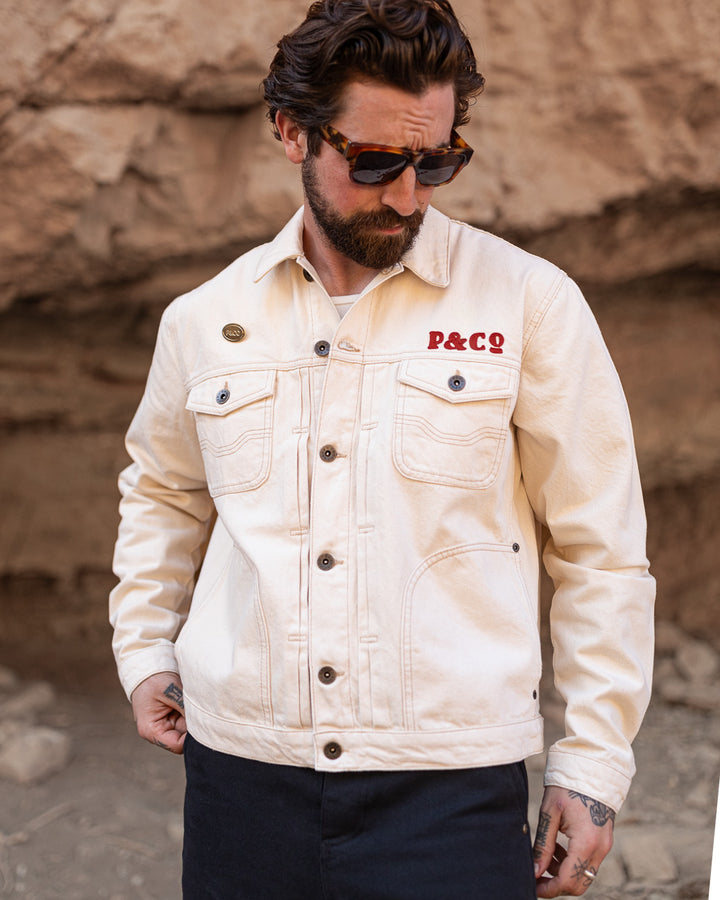 Half Mile Bodie Denim Jacket - Ecru