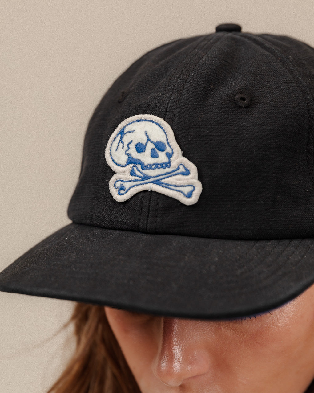 Godspeed Skull 6 Panel Cap - Washed Black