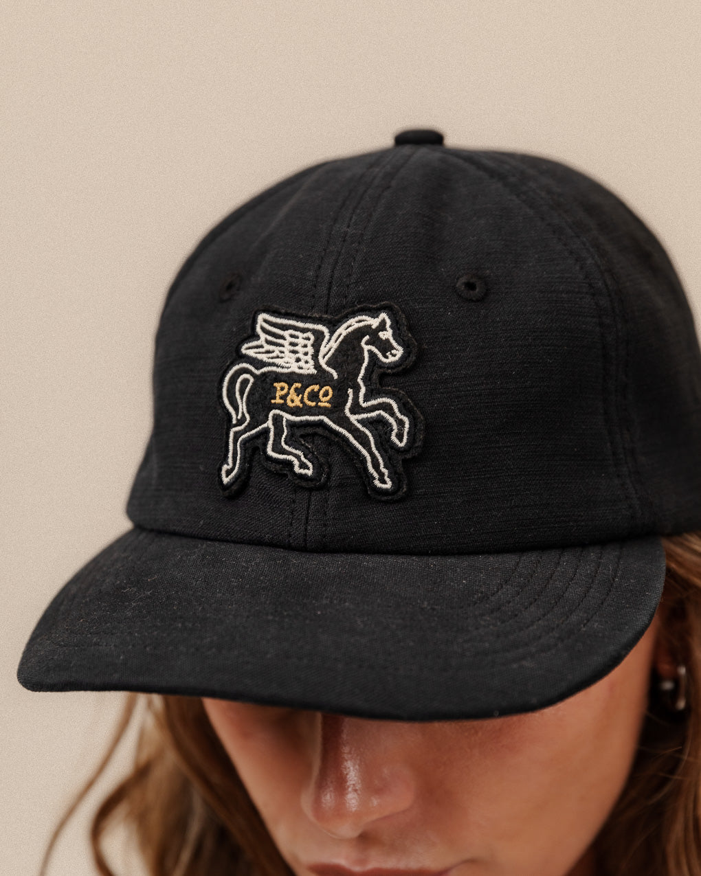 Pegasus 6 Panel Cap - Washed Black