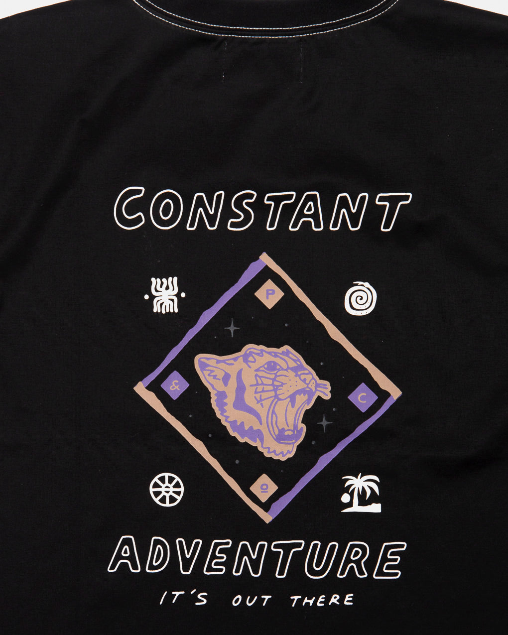 It's Out There Trail T-Shirt - Washed Black