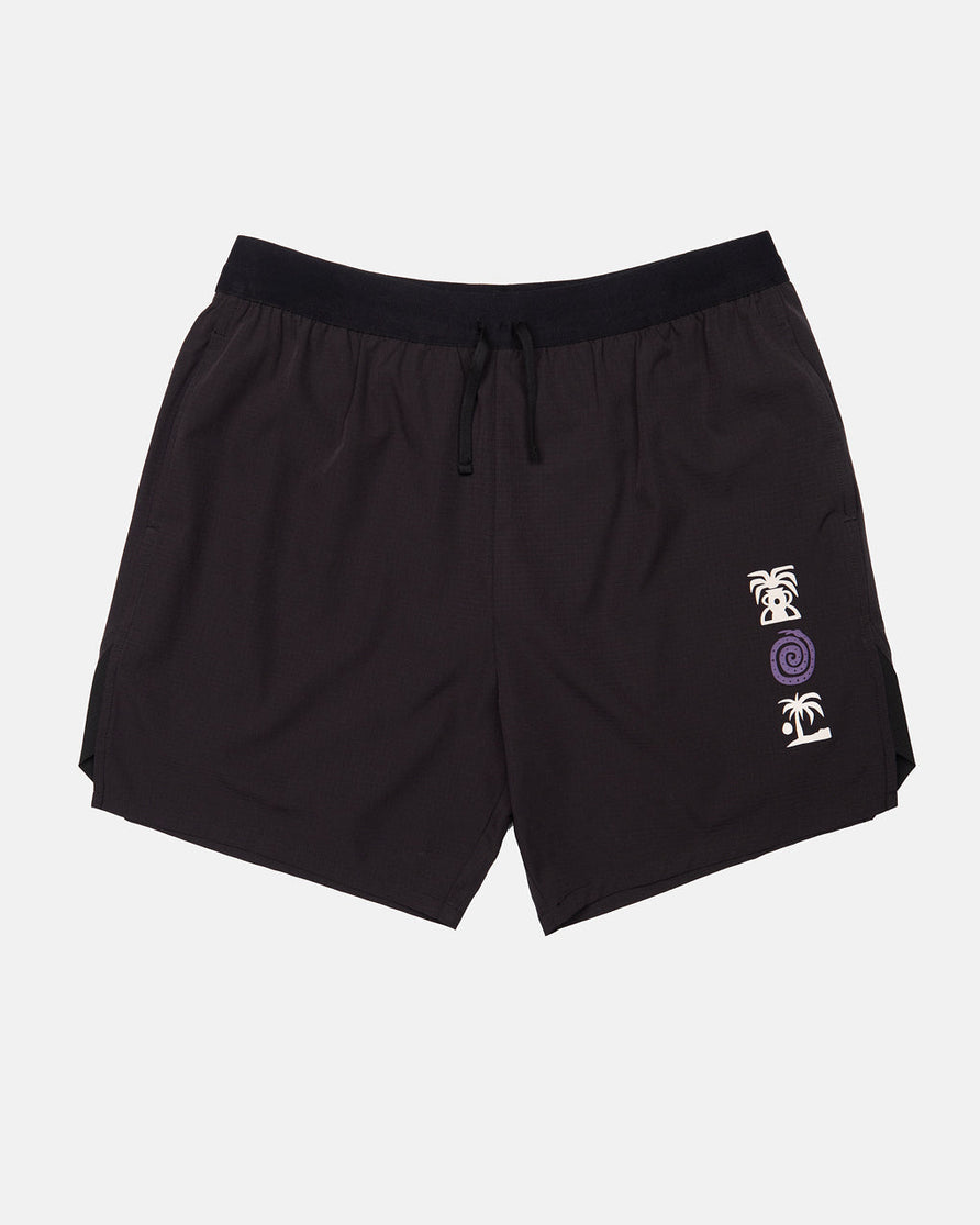 Tropics 2-in-1 Trail Short - Black & Slate