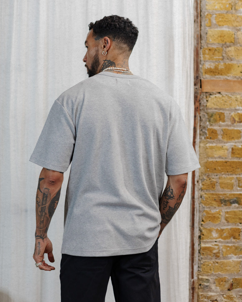 T-shirt épais de fabrication biologique - Grey Melange 