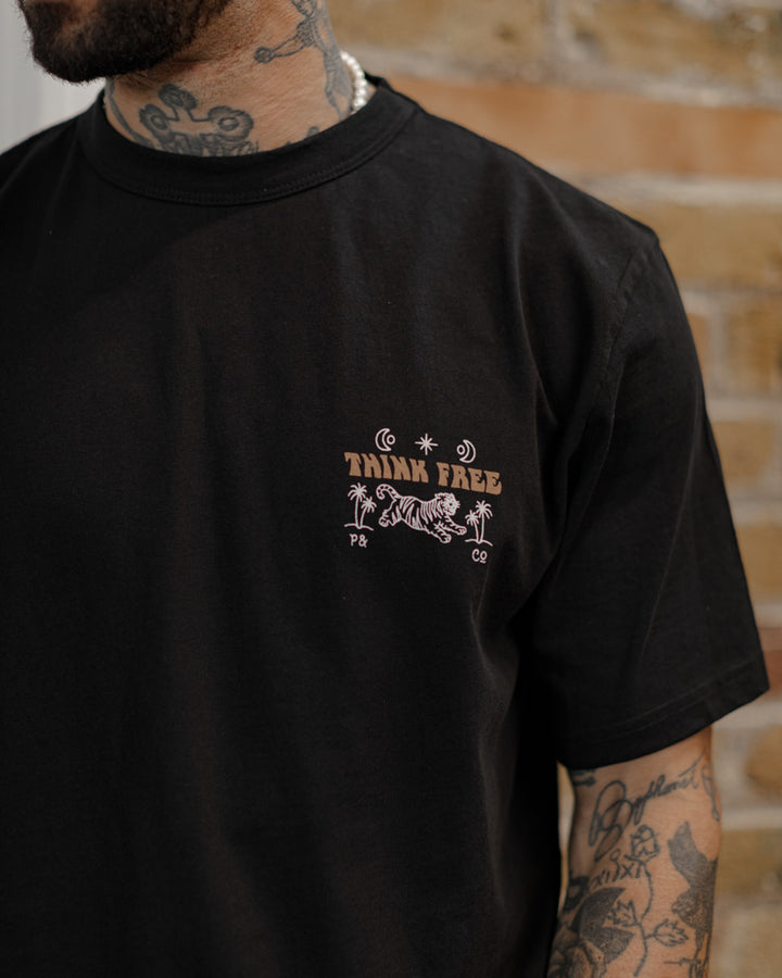 Think Free T-Shirt - Washed Black