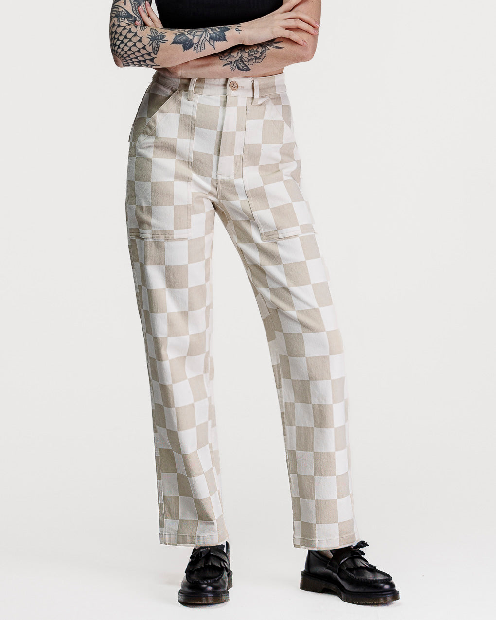 304 Service Fatigue Pants - Stone Checkerboard