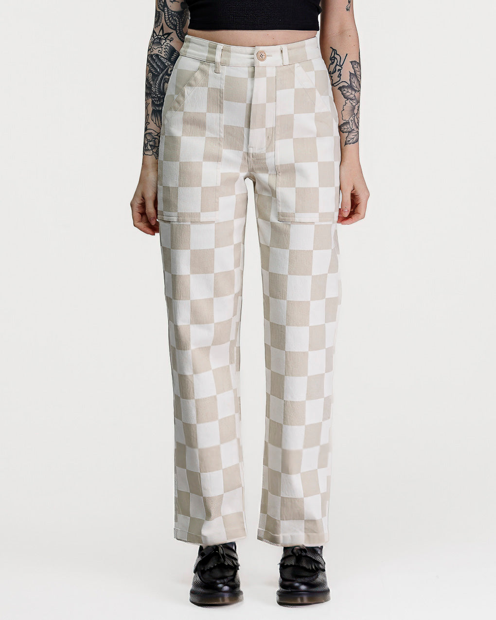 304 Service Fatigue Pants - Stone Checkerboard