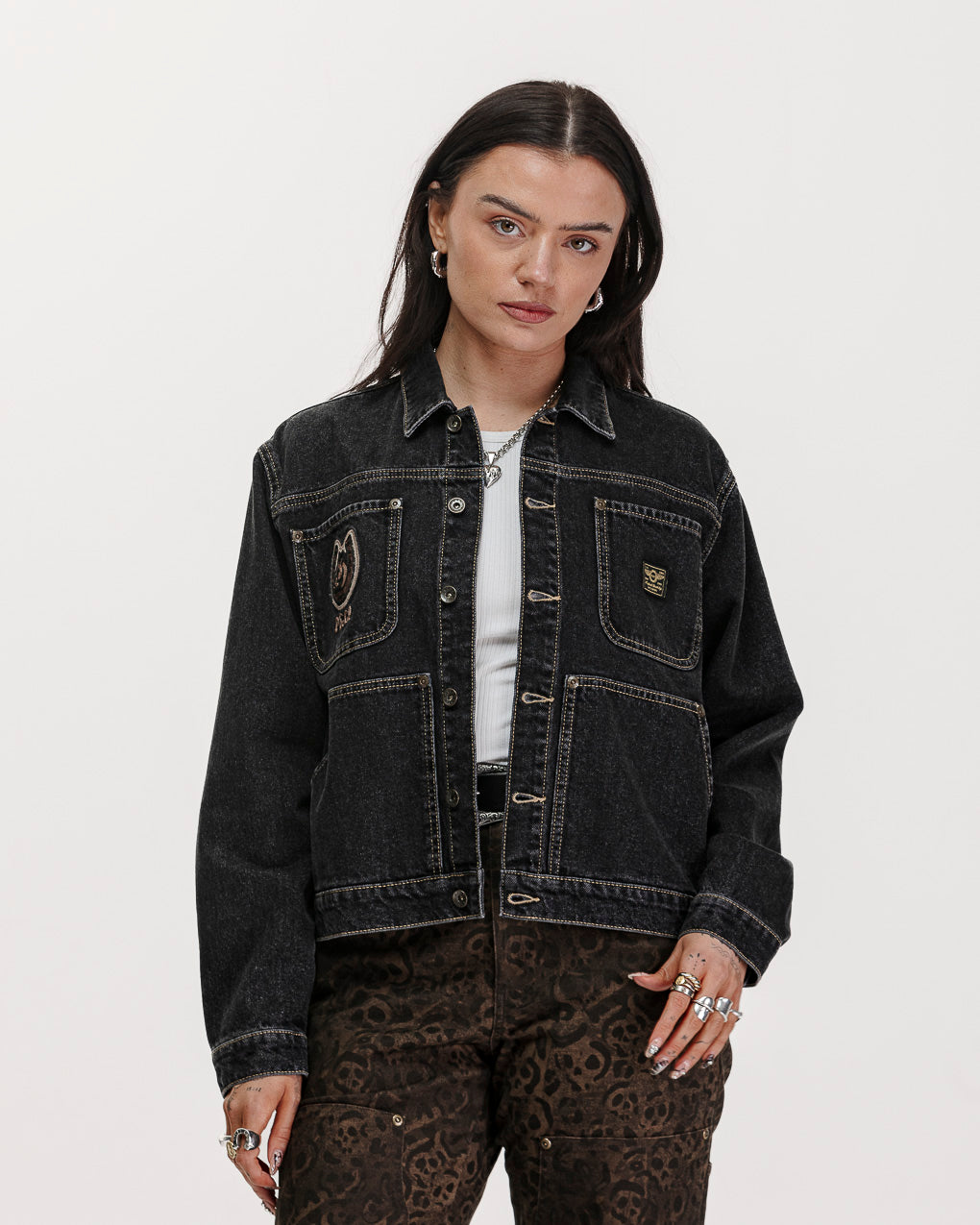 Rodeo Carpenter Jacket - Washed Black