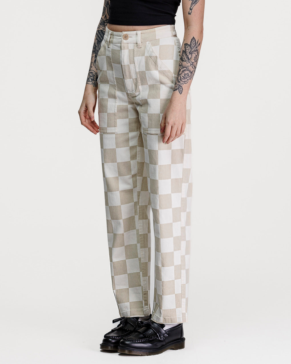 304 Service Fatigue Pants - Stone Checkerboard