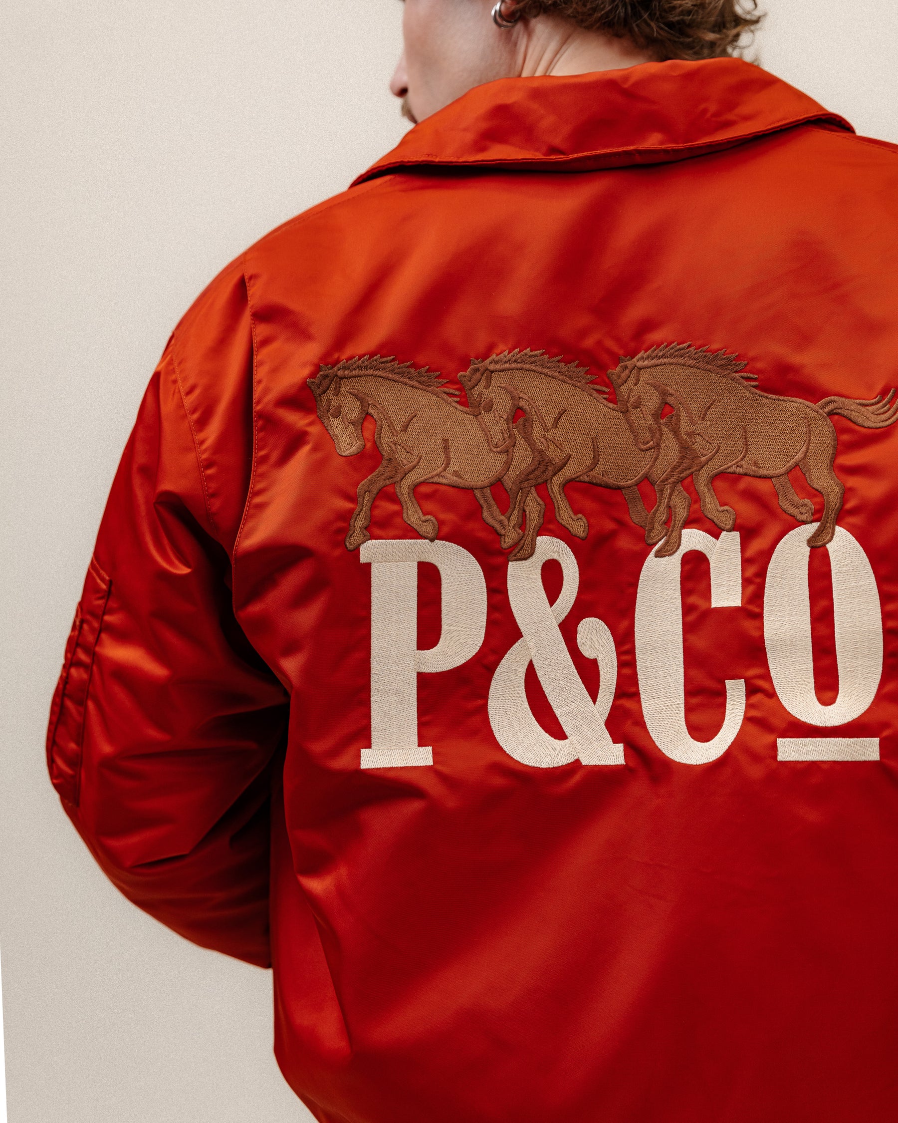 Bronco Bomber Jacket - Red