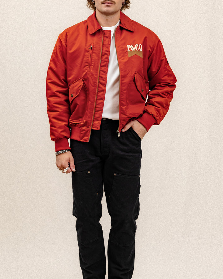 Bronco Bomber Jacket - Red