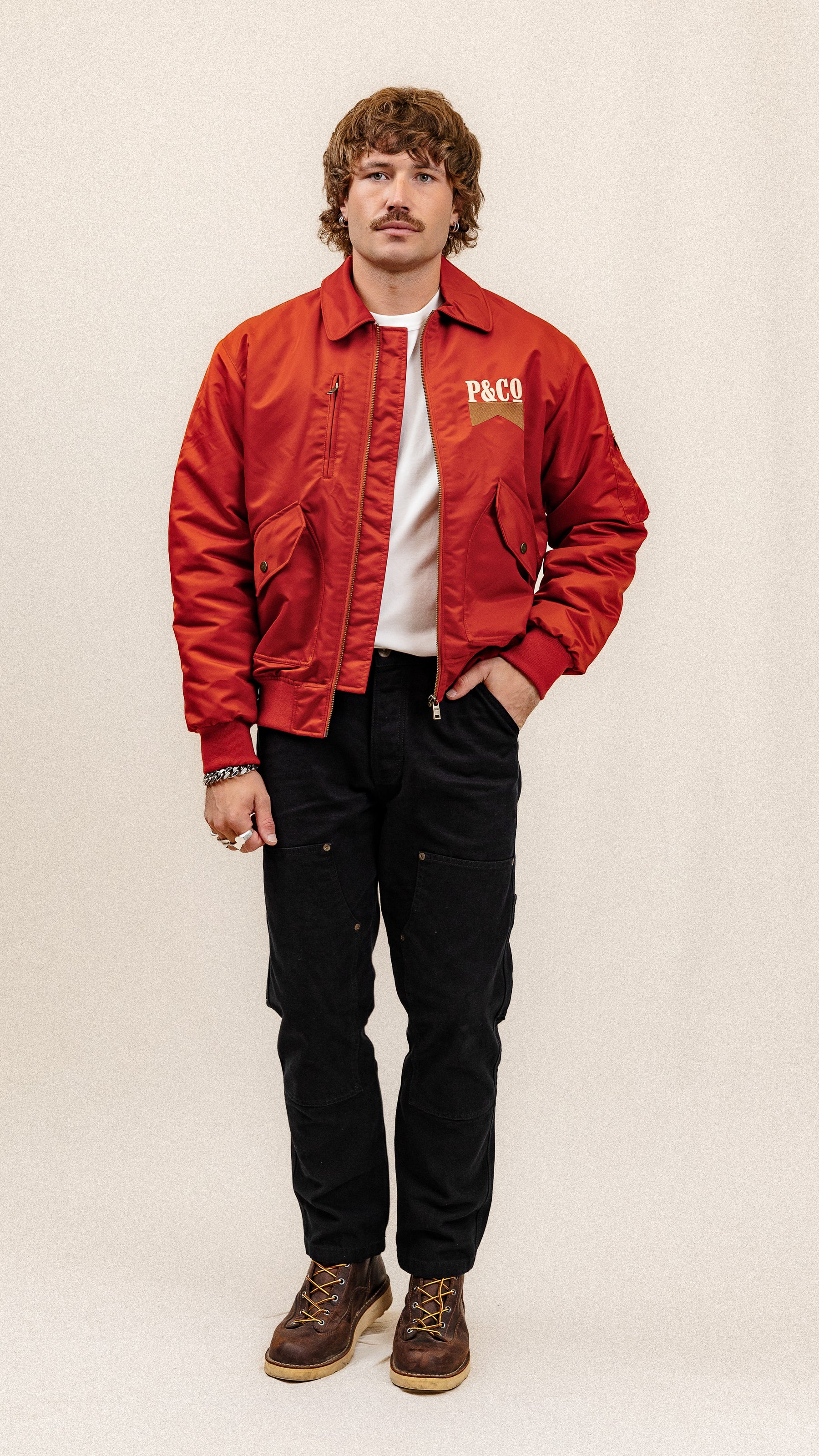 Bronco Bomber Jacket - Red