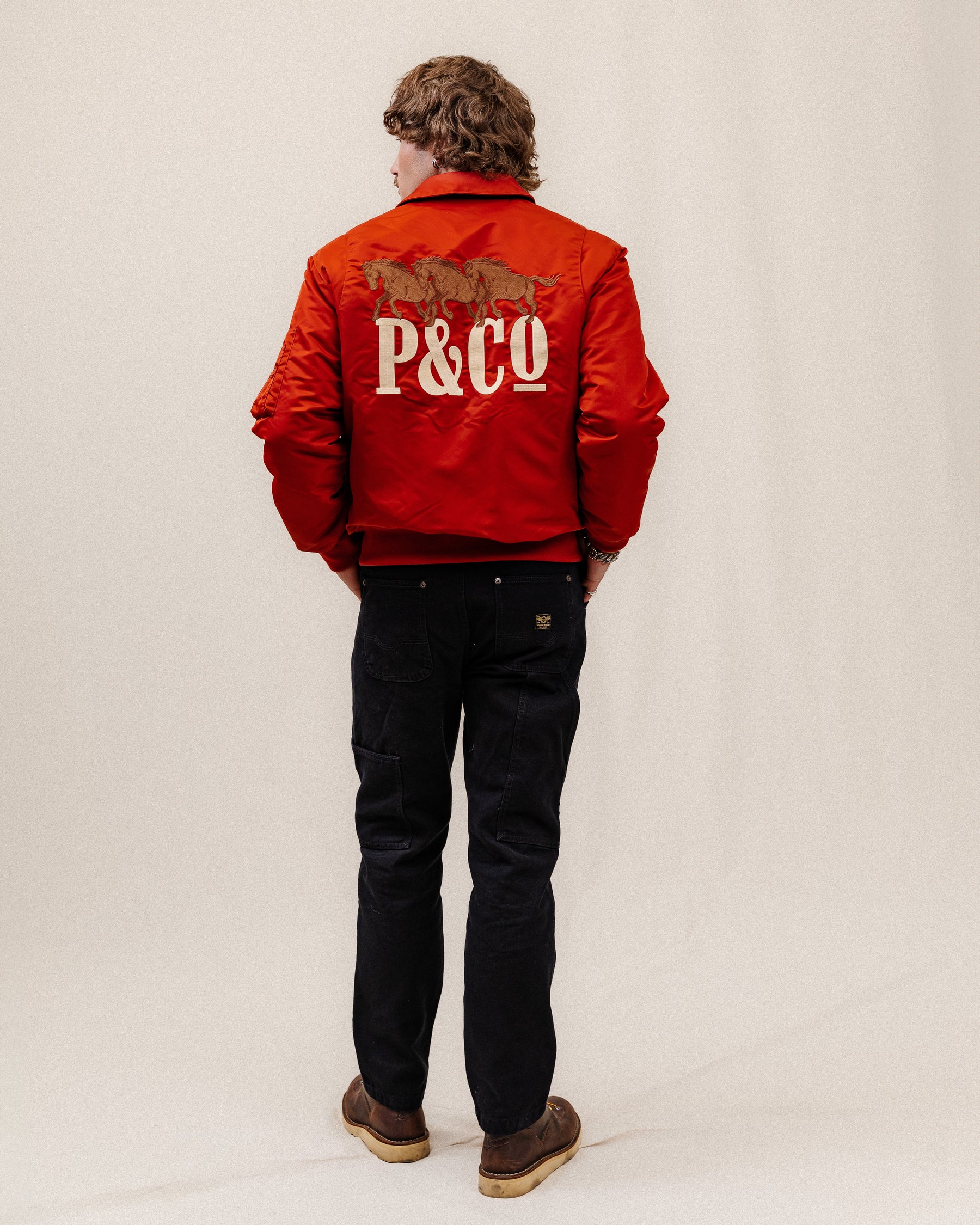 Bronco Bomber Jacket - Red