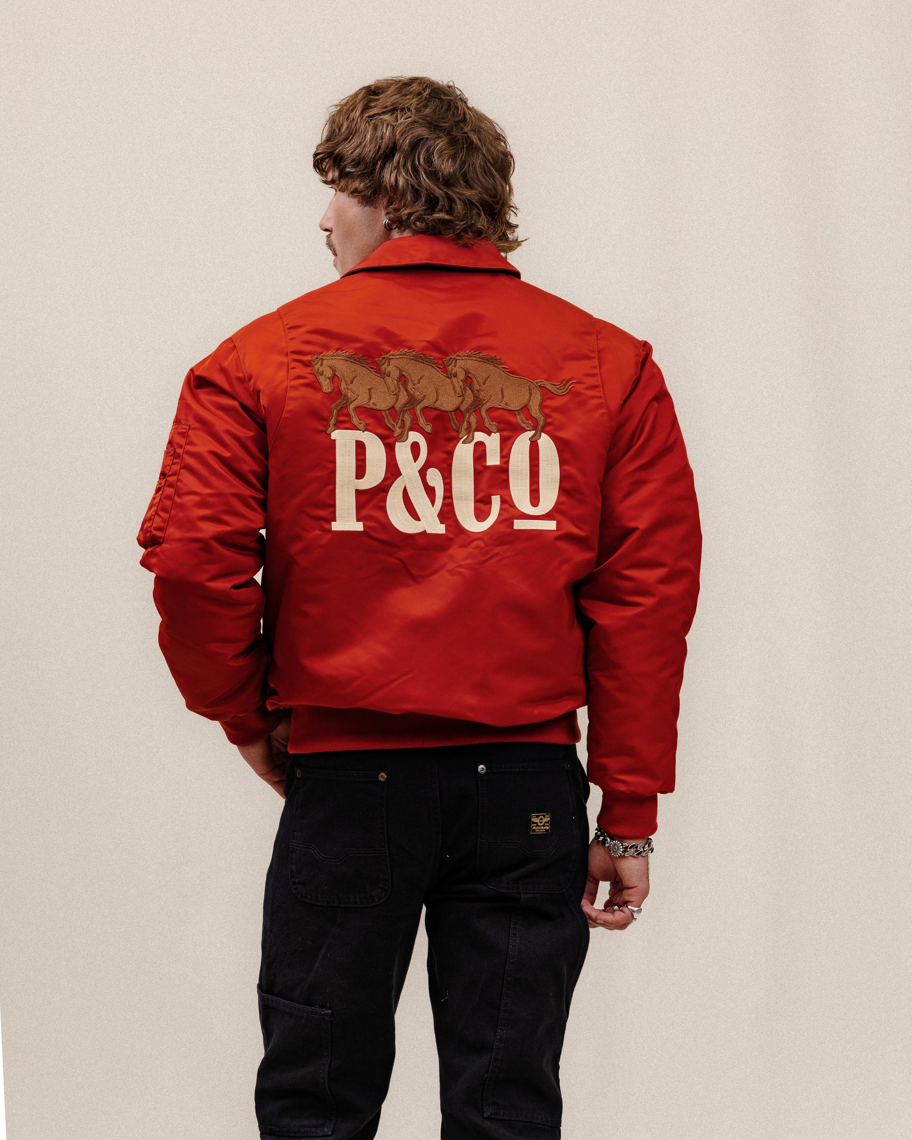 Bronco Bomber Jacket - Red