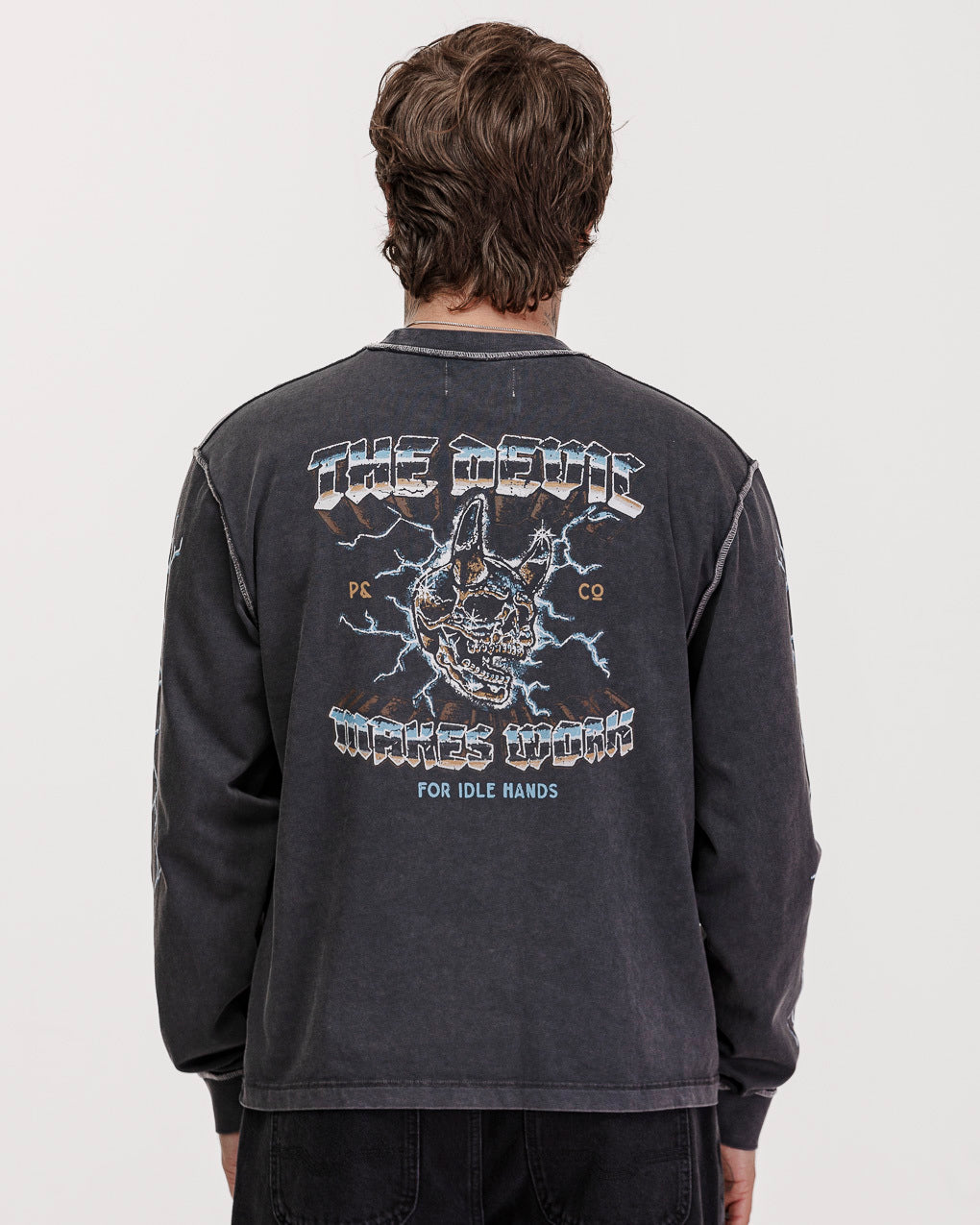 Idle Hands Boxy Longsleeve - Acid Wash