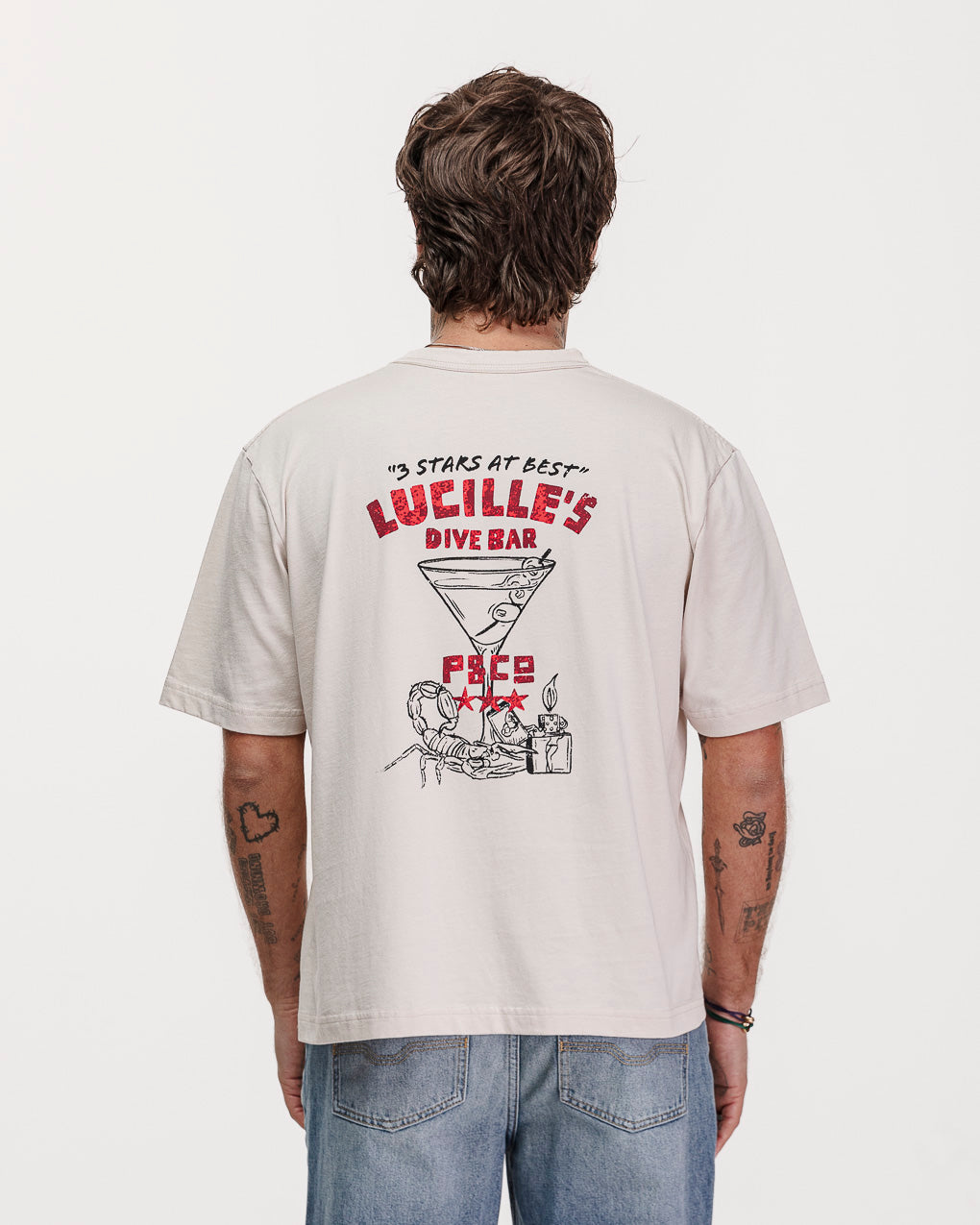 Lucille's Dive Bar Boxy T-Shirt - Bone